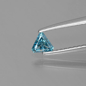 0.13캐럿 천연 블루 다이아몬드, 트릴리언, 4.2×3.7 mm, SI
