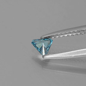 0.13캐럿 천연 블루 다이아몬드, 트릴리언, 4.2×3.7 mm, SI