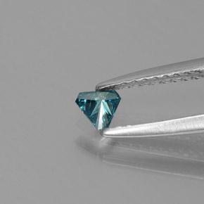 0.11캐럿 천연 녹청색 다이아몬드, 트릴리언, 3.8×3.2 mm, SI