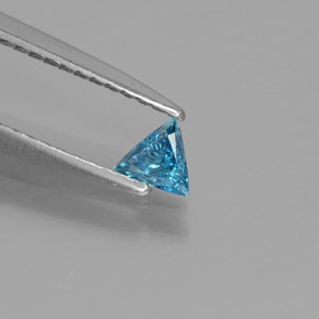 0.09캐럿 천연 블루 다이아몬드, 트릴리언, 4×3.7 mm, SI
