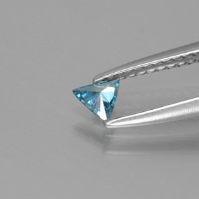 0.09캐럿 천연 블루 다이아몬드, 트릴리언, 4×3.7 mm, SI