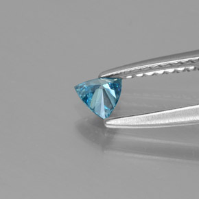 0.17캐럿 천연 블루 다이아몬드, 트릴리언, 4.1×3.7 mm, SI