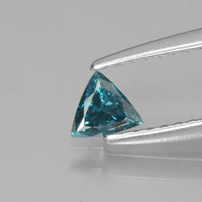0.15캐럿 천연 블루 그린 다이아몬드, 트릴리언, 4×4.4 mm, SI
