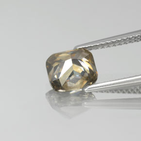 1.78캐럿 천연 샴페인 다이아몬드, 쿠션 컷, 7.2×6.6 mm, SI