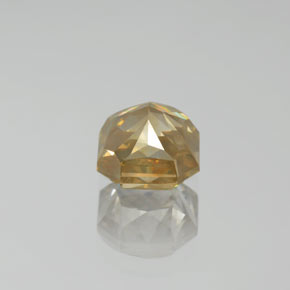 2.74캐럿 천연 샴페인 다이아몬드, 에메랄드 컷, 7.3×7.2 mm, SI