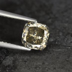 1.21캐럿 천연 샴페인 다이아몬드, 쿠션 컷, 6×6 mm, SI