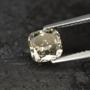 1.21캐럿 천연 샴페인 다이아몬드, 쿠션 컷, 6×6 mm, SI