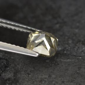 1.21캐럿 천연 샴페인 다이아몬드, 쿠션 컷, 6×6 mm, SI