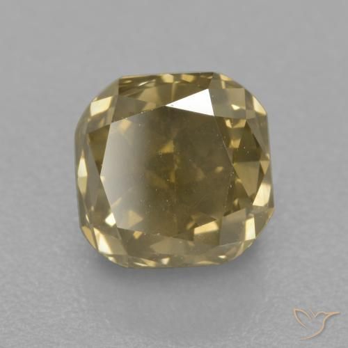1.57ct 자연스러운 샴페인 다이아몬드, 에메랄드 컷, SI