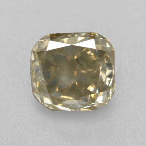 1.21캐럿 천연 샴페인 다이아몬드, 에메랄드 컷, 5.6×5.3 mm, SI