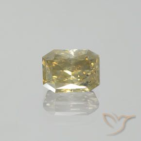 1.68ct 자연스러운 샴페인 다이아몬드, 에메랄드 컷, SI