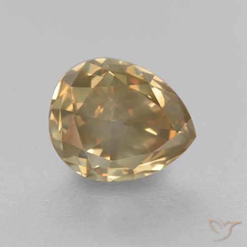 1.98ct 자연스러운 코냑 다이아몬드, 배 모양, SI