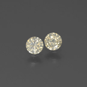 캐럿 천연 샴페인 다이아몬드 보석, 라운드 컷, 3.29 mm, SI