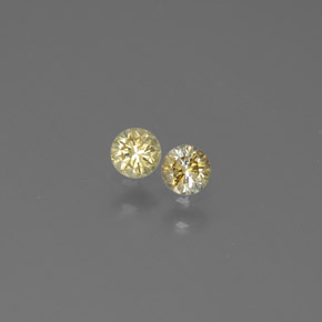 캐럿 천연 샴페인 다이아몬드 보석, 라운드 컷, 2.76 mm, SI