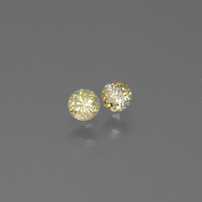 캐럿 천연 샴페인 다이아몬드 보석, 라운드 컷, 2.76 mm, SI