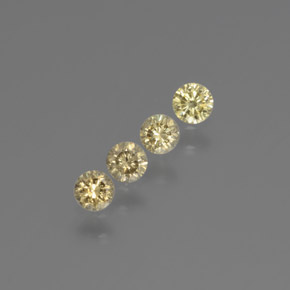 캐럿 천연 샴페인 다이아몬드 보석, 라운드 컷, 2.72 mm, SI