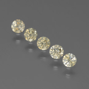 캐럿 천연 샴페인 다이아몬드 보석, 라운드 컷, 2.94 mm, SI