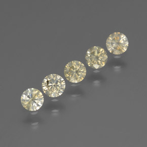 캐럿 천연 샴페인 다이아몬드 보석, 라운드 컷, 2.94 mm, SI