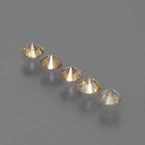 캐럿 천연 샴페인 다이아몬드 보석, 라운드 컷, 2.74 mm, SI