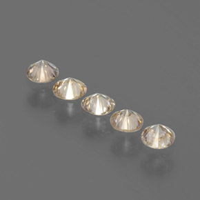 캐럿 천연 샴페인 다이아몬드 보석, 라운드 컷, SI