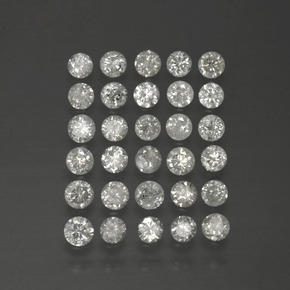 캐럿 천연 화이트 다이아몬드 보석, 라운드 컷, 1.89 mm, SI