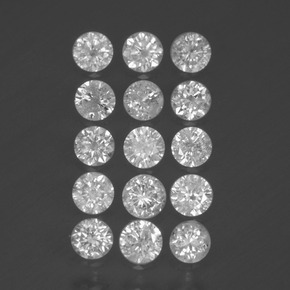 캐럿 천연 화이트 다이아몬드 보석, 라운드 컷, 2.46 mm, SI
