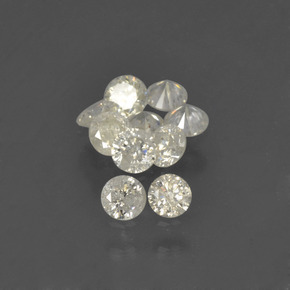 캐럿 천연 화이트 다이아몬드 보석, 라운드 컷, 2.51 mm, SI