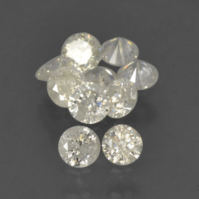캐럿 천연 화이트 다이아몬드 보석, 라운드 컷, 2.51 mm, SI