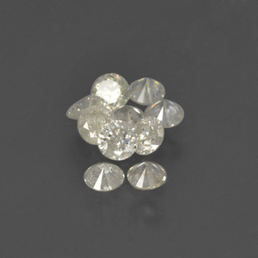 캐럿 천연 화이트 다이아몬드 보석, 라운드 컷, 2.51 mm, SI