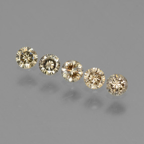 캐럿 천연 코냑 다이아몬드 보석, 라운드 컷, 2.79 mm, VS-SI