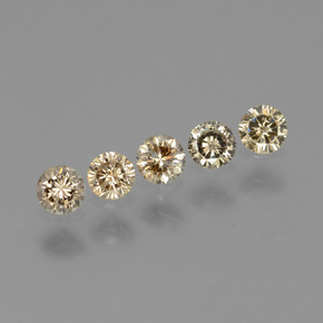 캐럿 천연 코냑 다이아몬드 보석, 라운드 컷, 2.79 mm, VS-SI