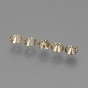 캐럿 천연 코냑 다이아몬드 보석, 라운드 컷, 2.79 mm, VS-SI