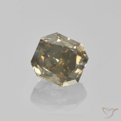 1.36ct 자연스러운 웜 브라운 다이아몬드, 에메랄드 컷, VS-SI