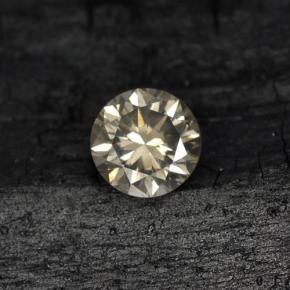 0.20캐럿 천연 라이트 샴페인 다이아몬드, 라운드 컷, 3.70 mm, VS-SI