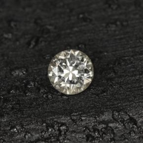 0.04캐럿 천연 라이트 옐로우 다이아몬드, 라운드 컷, 2.40 mm, VS-SI
