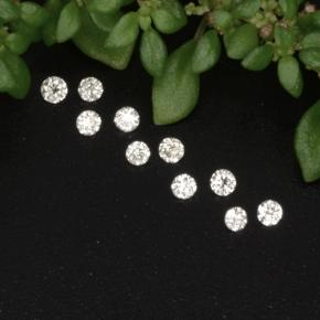 캐럿 천연 화이트 다이아몬드 보석, 라운드 컷, 1.26 mm, VS-SI