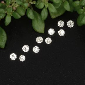 캐럿 천연 화이트 다이아몬드 보석, 라운드 컷, 1.26 mm, VS-SI