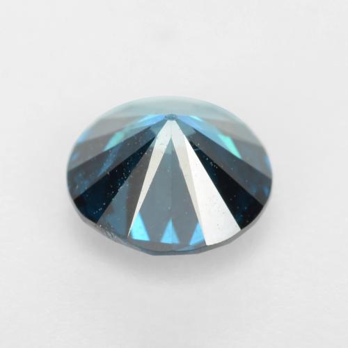 0.42캐럿 천연 인텐스 실버 아쿠아 블루 다이아몬드, 라운드 컷, 4.75 mm, VS-SI