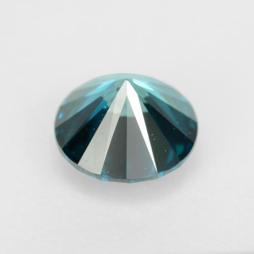 0.37캐럿 천연 Vivid Greenish Blue 다이아몬드, 라운드 컷, 4.44 mm, VS
