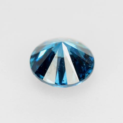 0.26캐럿 천연 인텐스 실버 아쿠아 블루 다이아몬드, 라운드 컷, 4.04 mm, SI
