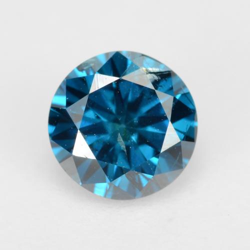 0.32캐럿 천연 런던 블루 다이아몬드, 라운드 컷, 4.49 mm, SI