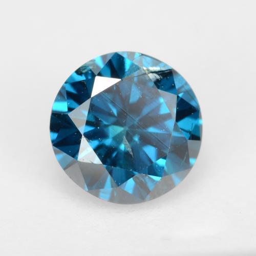 0.32캐럿 천연 런던 블루 다이아몬드, 라운드 컷, 4.49 mm, SI