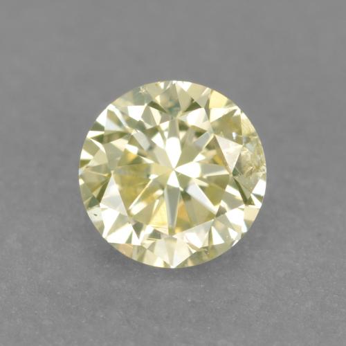 0.23캐럿 천연 담황색 다이아몬드, 라운드 컷, 3.95 mm, VS