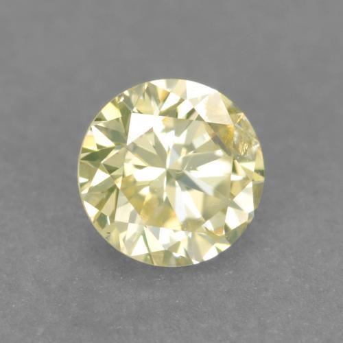 0.23캐럿 천연 담황색 다이아몬드, 라운드 컷, 3.95 mm, VS