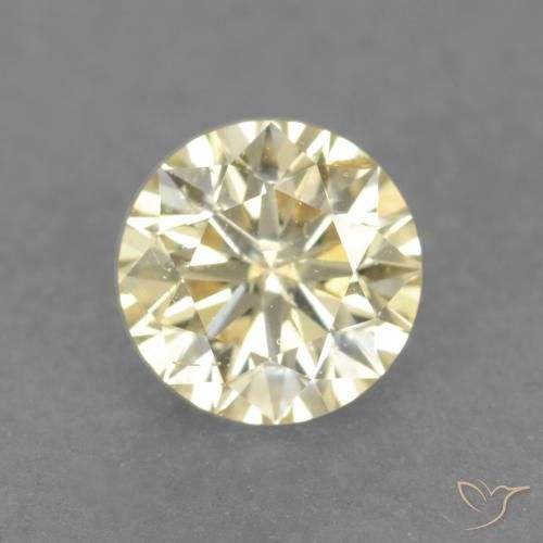 0.18ct 자연스러운 연노랑 다이아몬드, 둥근, VS