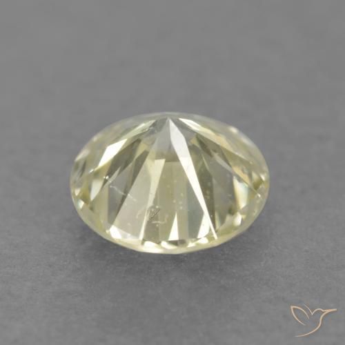 0.18캐럿 천연 라이트 옐로우 다이아몬드, 라운드 컷, 3.60 mm, VS