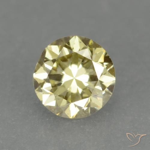 0.15ct 자연스러운 황금색 다이아몬드, 둥근, VS-SI