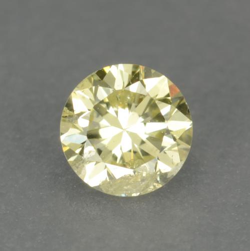 0.15캐럿 천연 담황색 다이아몬드, 라운드 컷, 3.37 mm, VS-SI