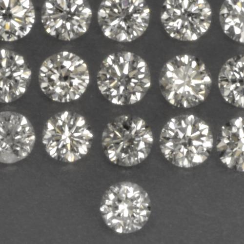 0.03캐럿 천연 따뜻한 화이트 다이아몬드, 라운드 컷, VS