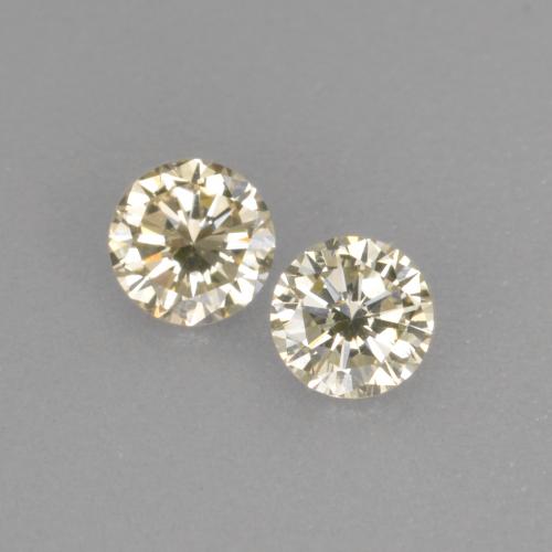 0.21캐럿 천연 샴페인 다이아몬드 보석, 라운드 컷, 3.03 mm, VVS-VS